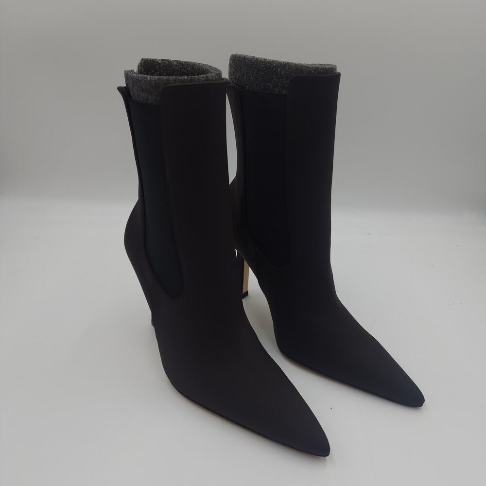 Good American Stiletto Booties in Chocolate Neoprene Size 5.5 - Picture 2 of 9